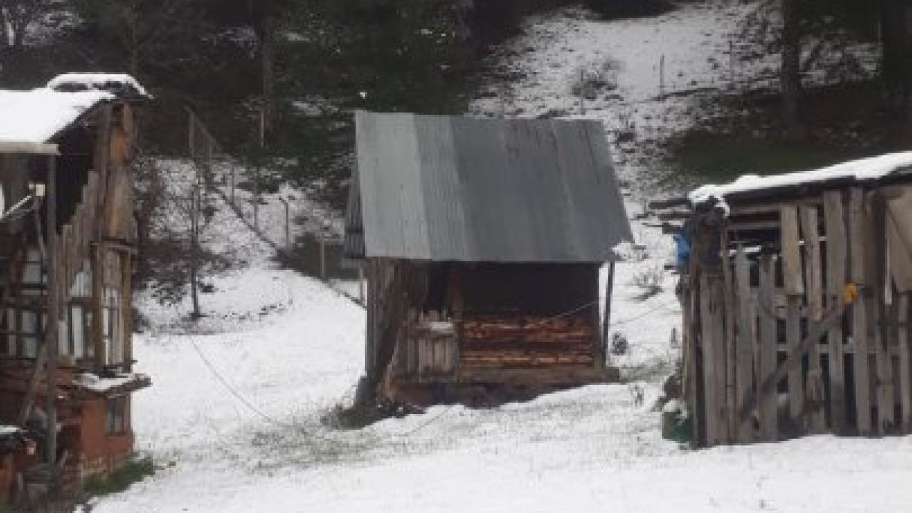 Nallıhan'ın yüksek kesimlerine kar yağdı