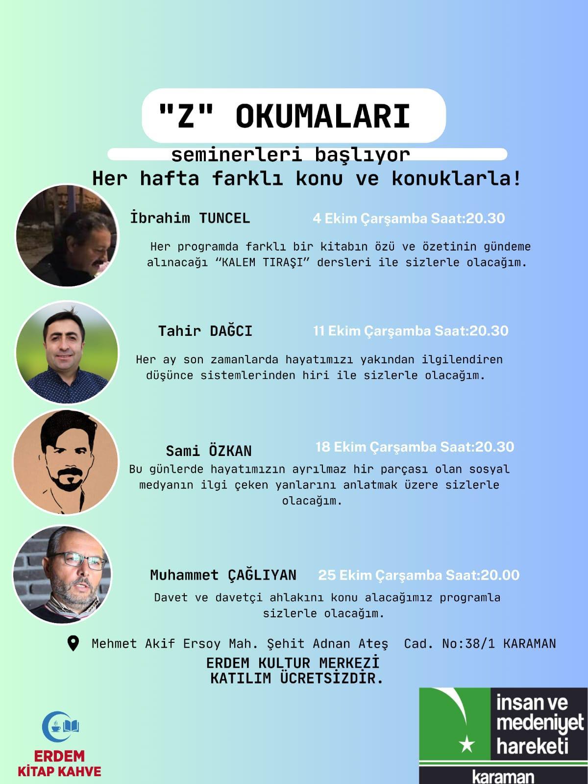 "Biraz da kalem bizi tıraş etsin" – Karaman'da "O" seminer bugün başlıyor…