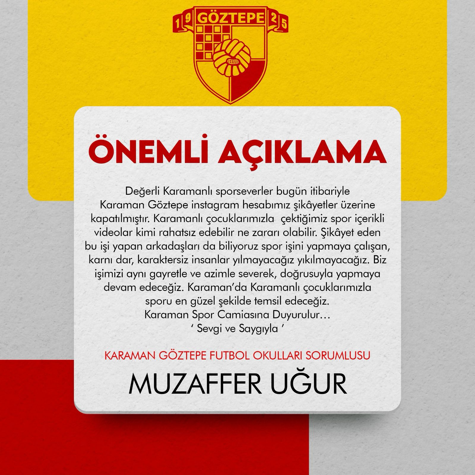 M. Uğur: "Yılmayacağız, yıkılmayacağız"