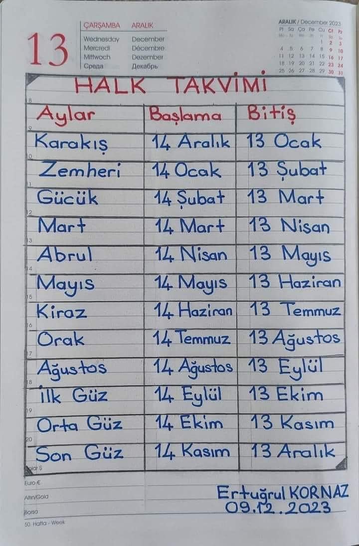 Halk takvimine göre karakış geldi!