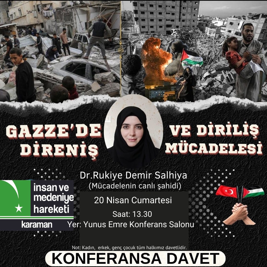 Gazze'nin şahidi Karaman'da Gazze Ruhunu anlatacak