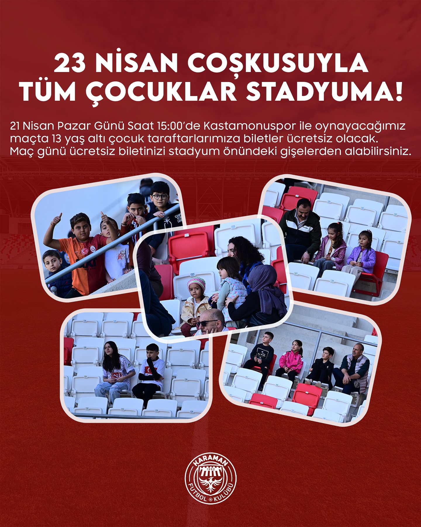 Haydi çocuklar 21 Nisan'da stada