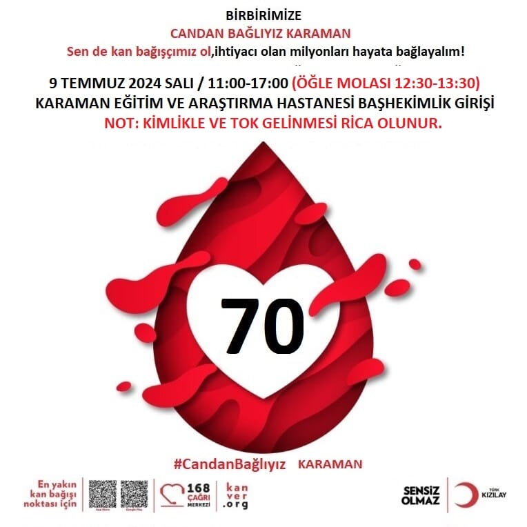 Kan verme kampanyası düzenlenecek