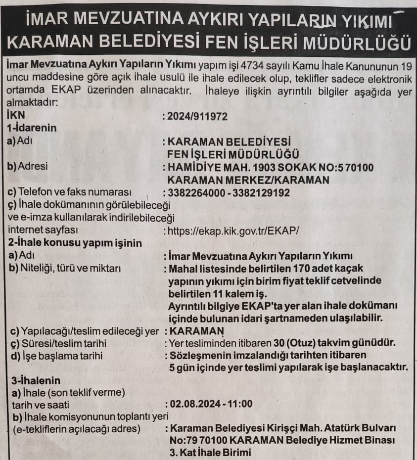 Karaman yıkılıyor – Tam 170 yapı