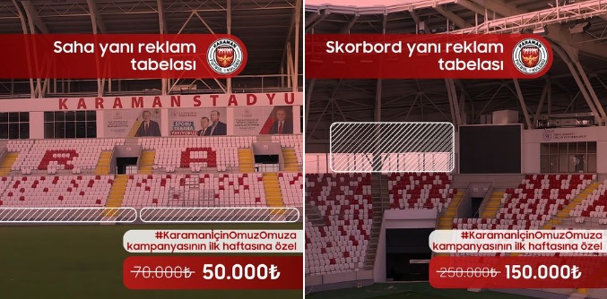 Reklam tabelaları satışa çıkıyor – Karaman için omuz omuza