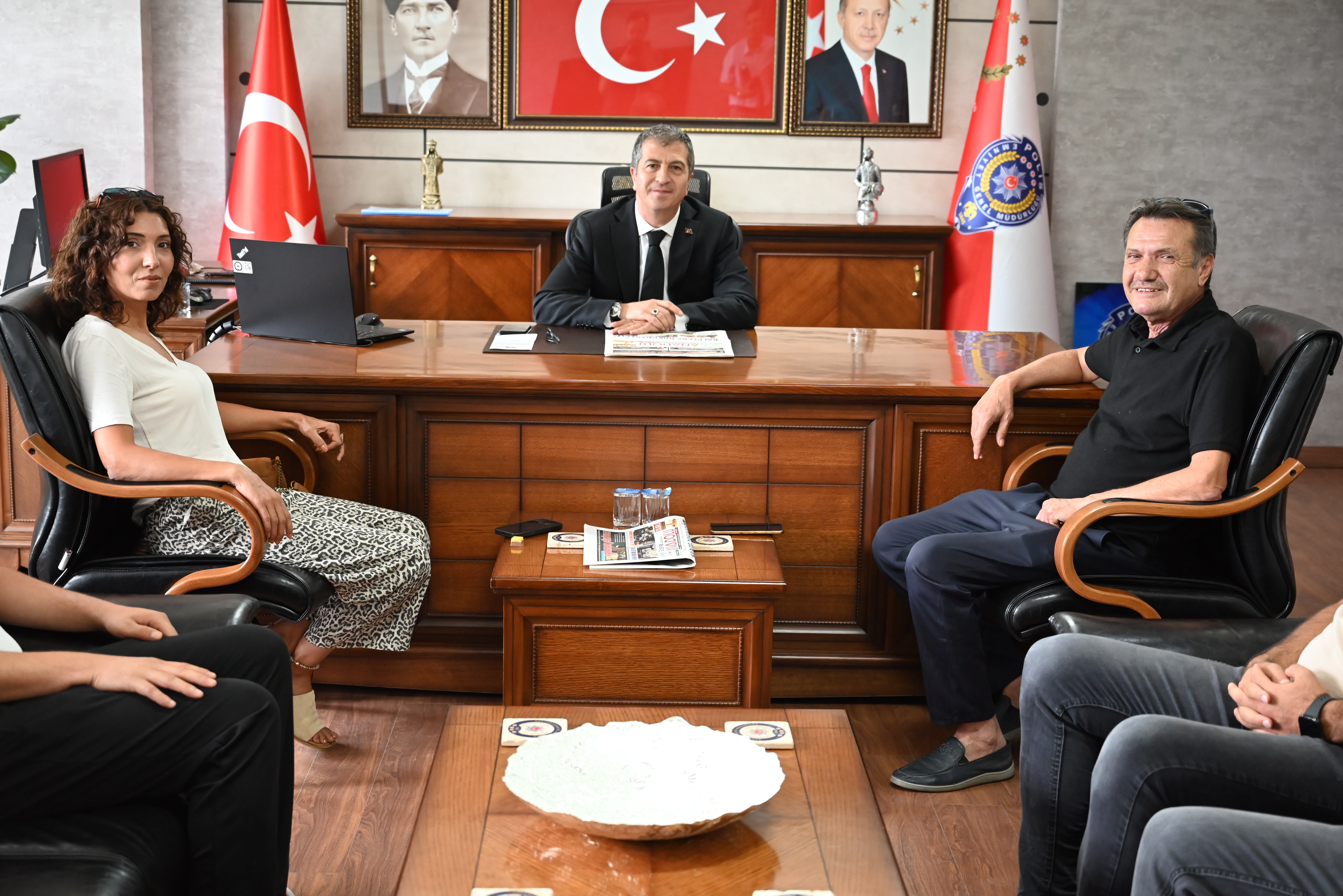 Başkan Oğuz'dan Müdür Turhan'a ziyaret