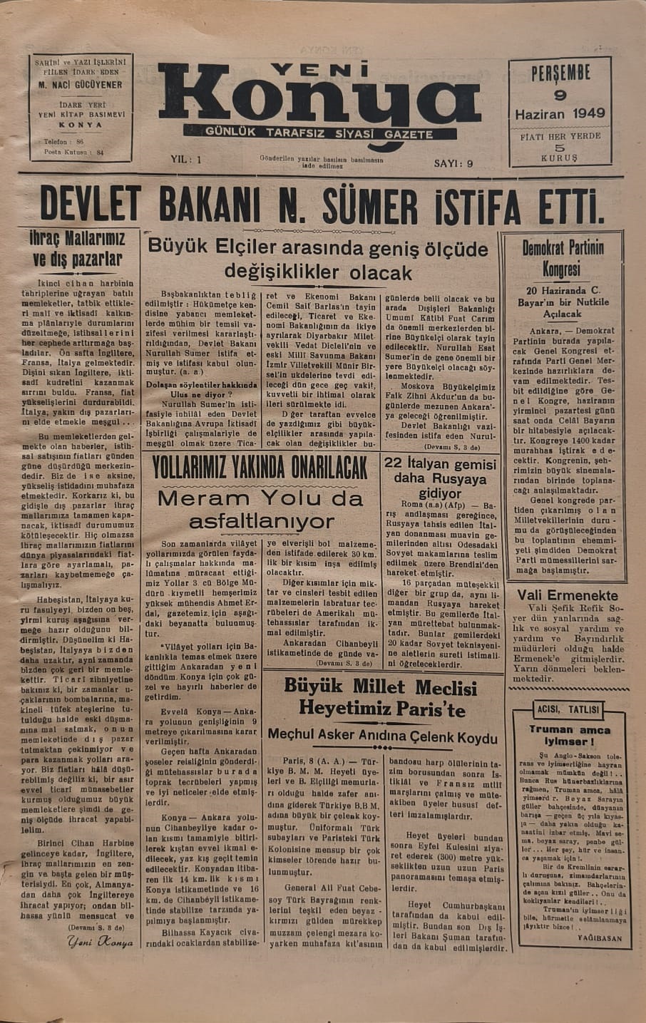 10 Haziran 1949 - Geçmiş zaman olur ki