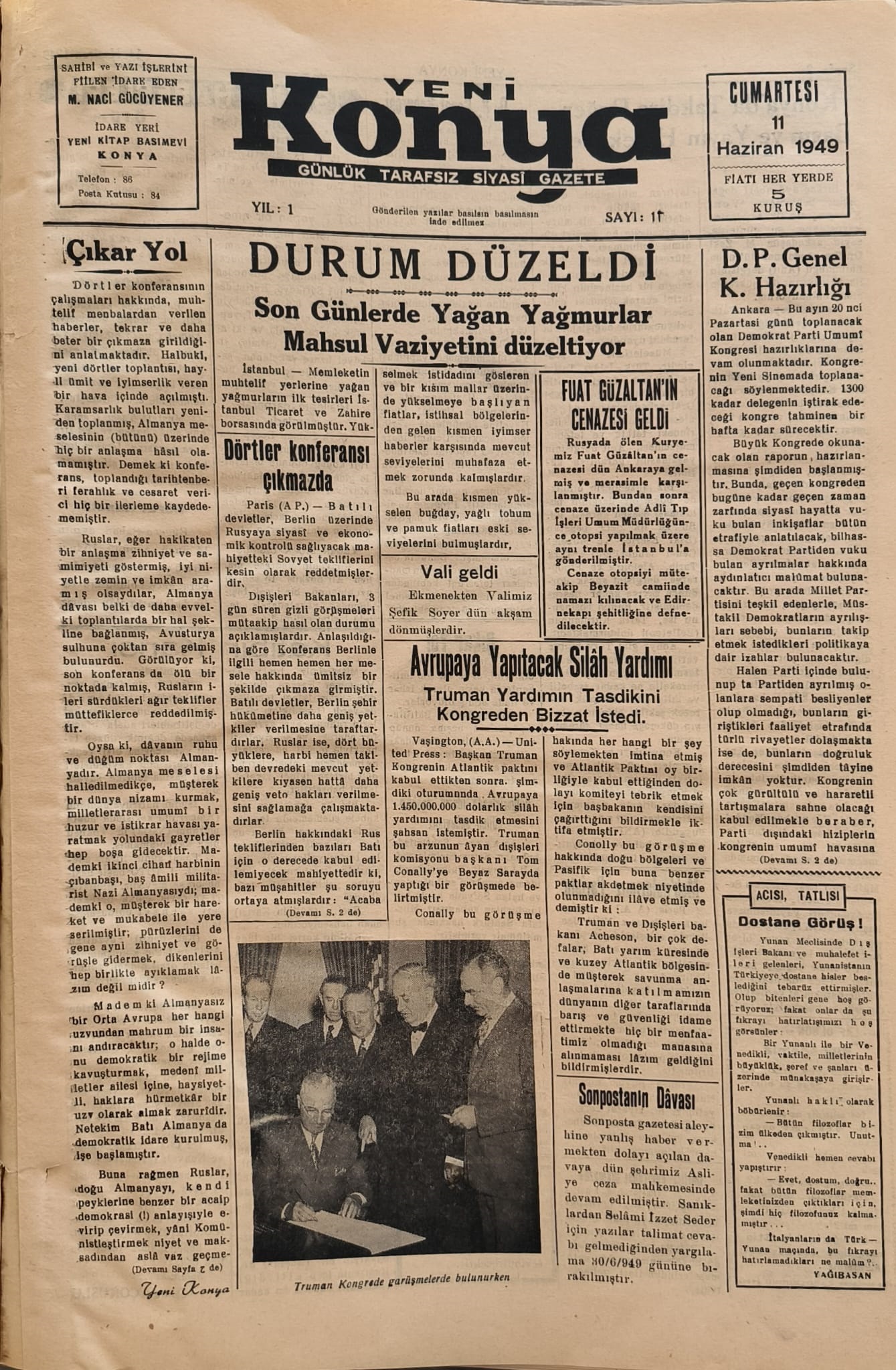 11 Haziran 1949 - Geçmiş zaman olur ki