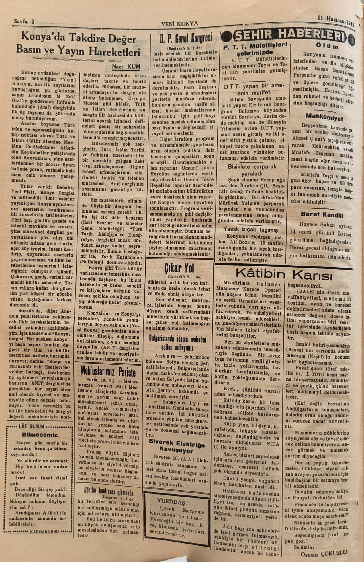 11 Haziran 1949 - Geçmiş zaman olur ki