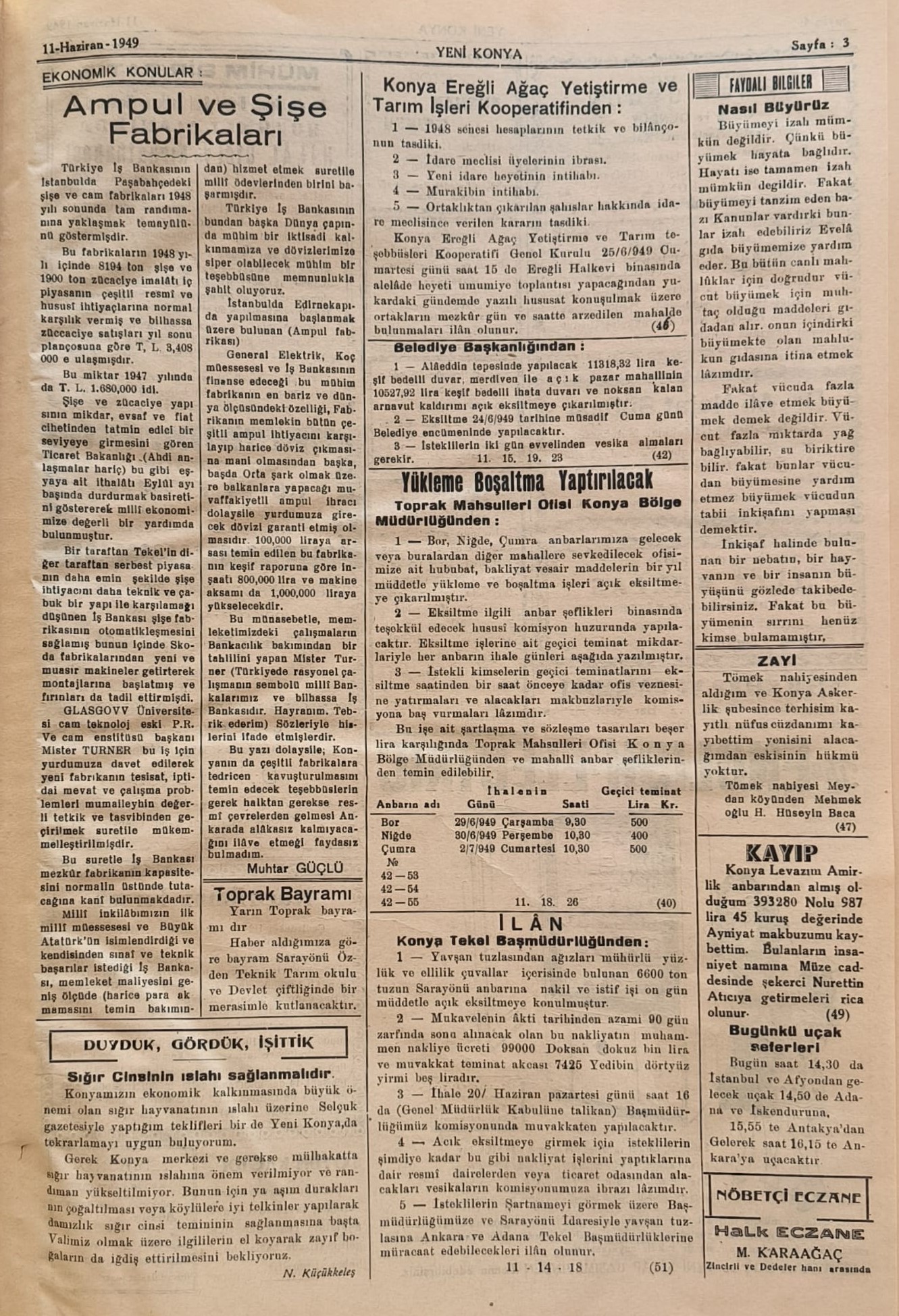 11 Haziran 1949 - Geçmiş zaman olur ki