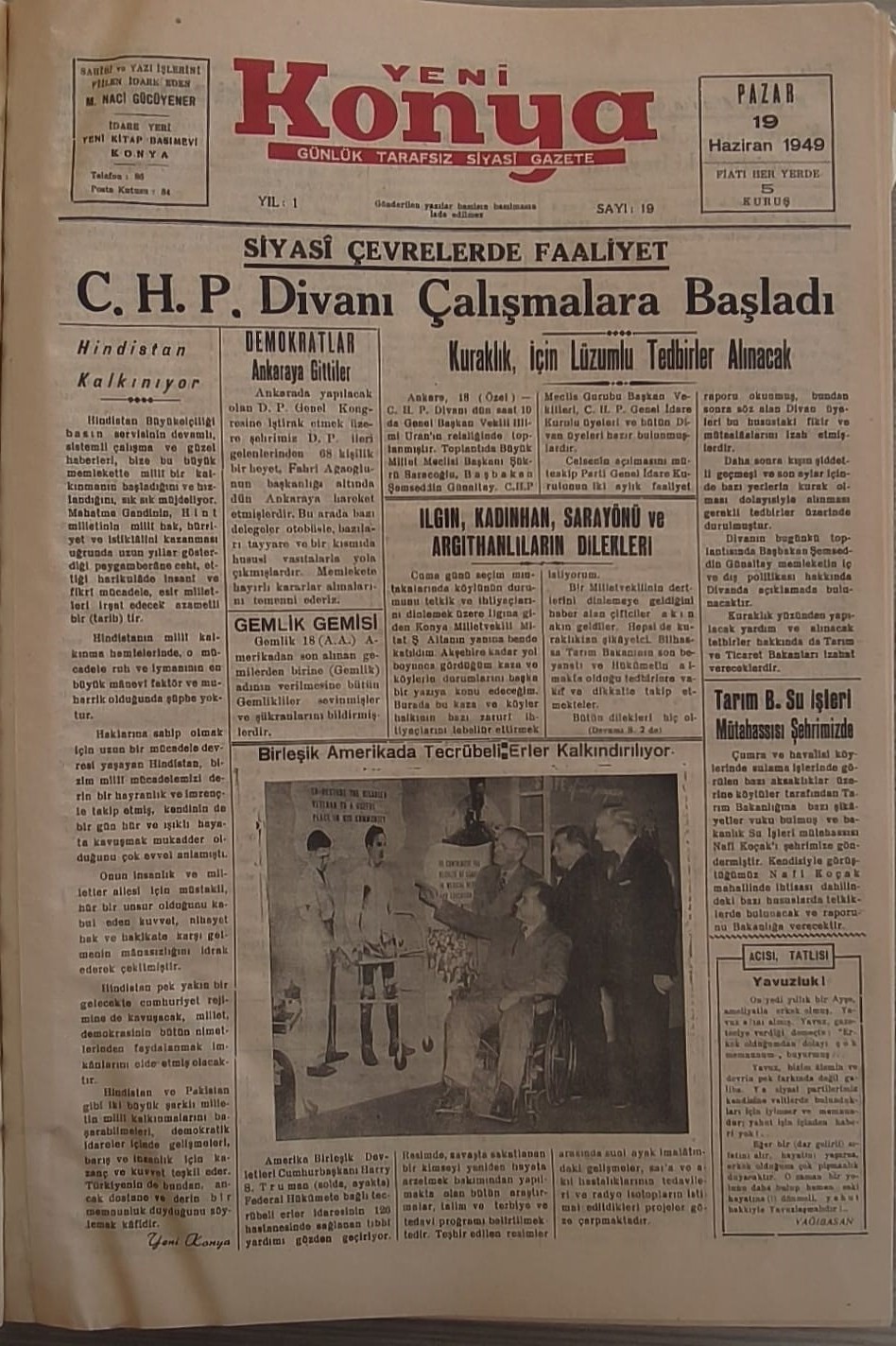 19 Haziran 1949 - Geçmiş zaman olur ki