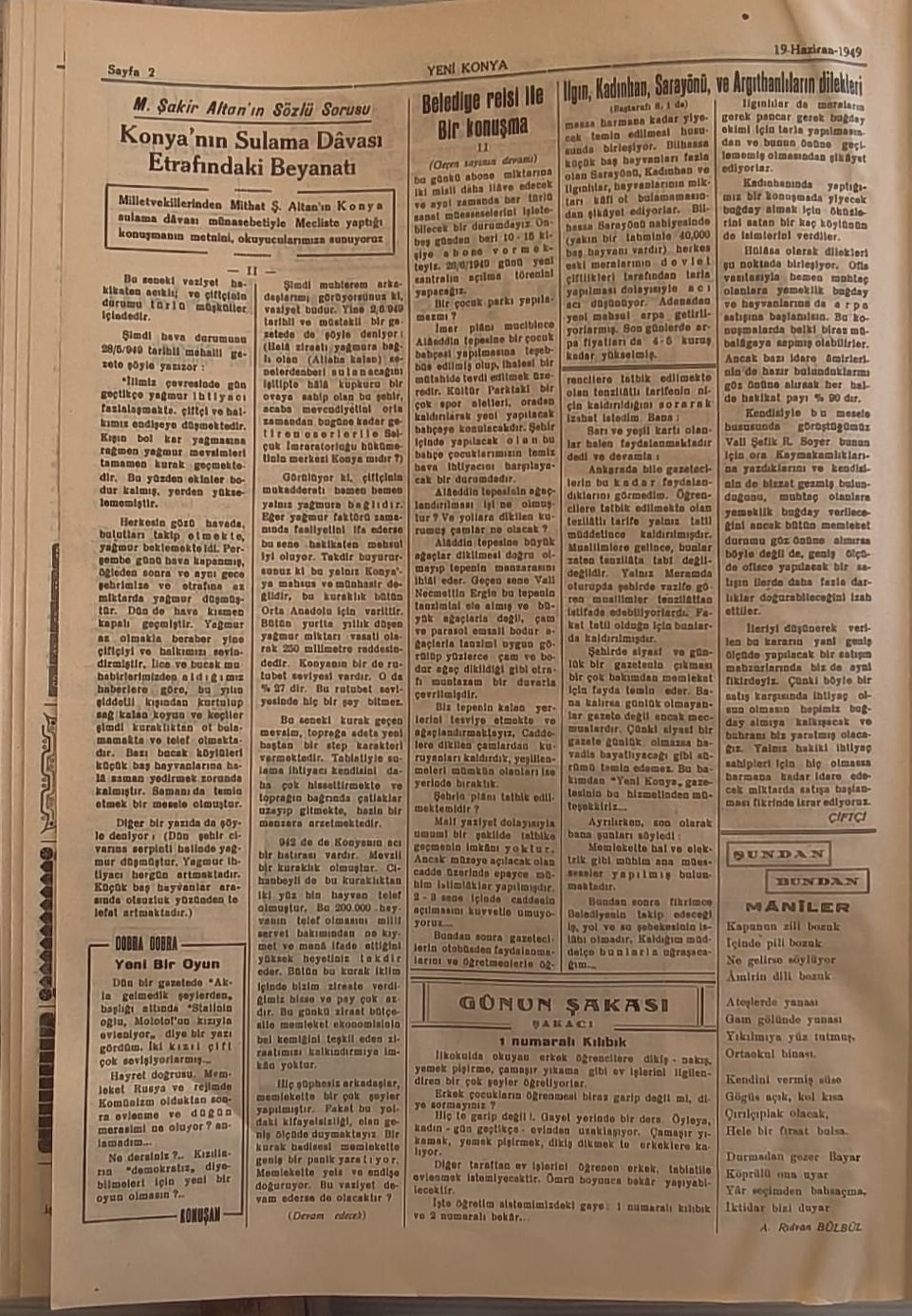 19 Haziran 1949 - Geçmiş zaman olur ki