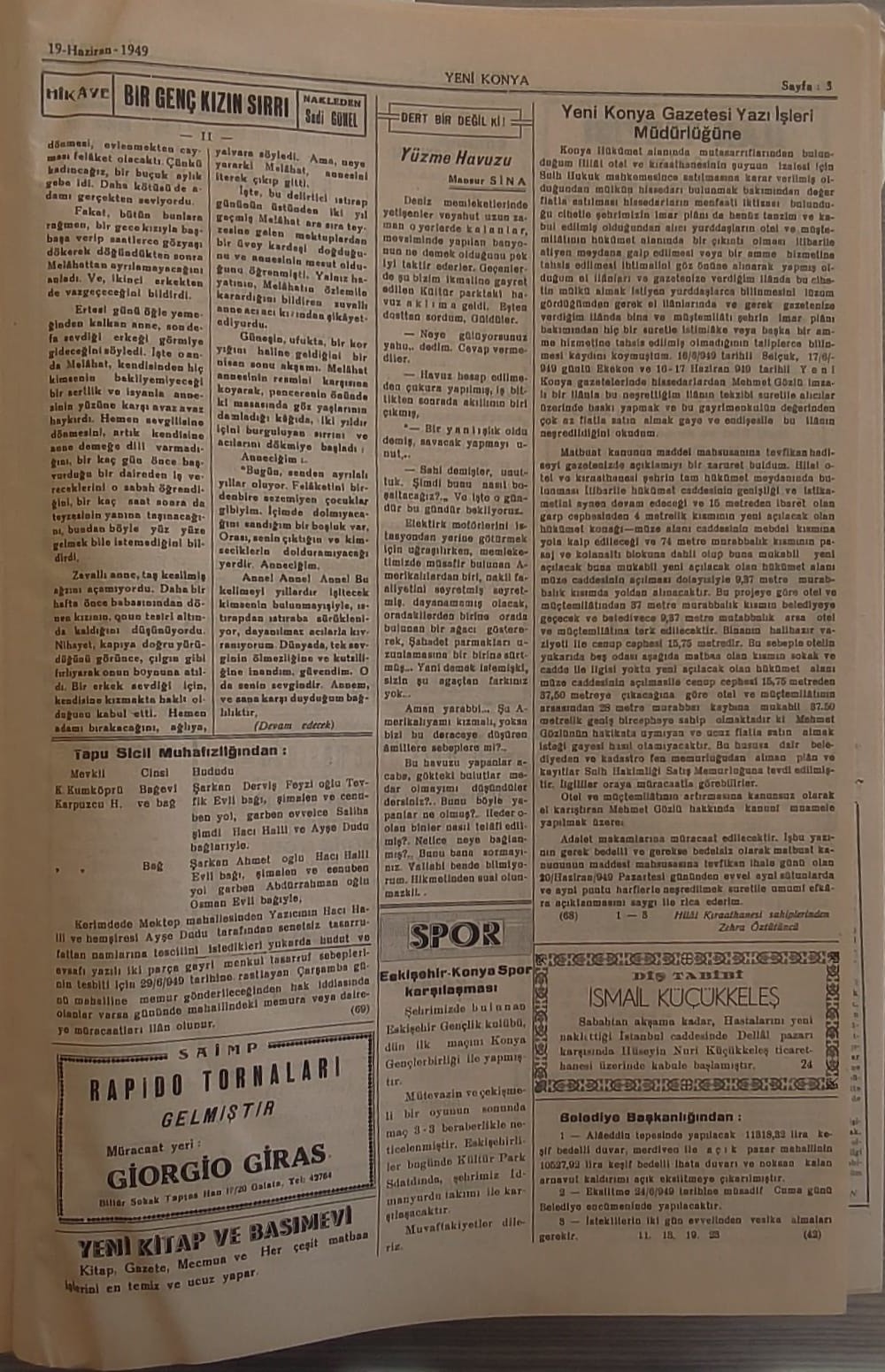 19 Haziran 1949 - Geçmiş zaman olur ki