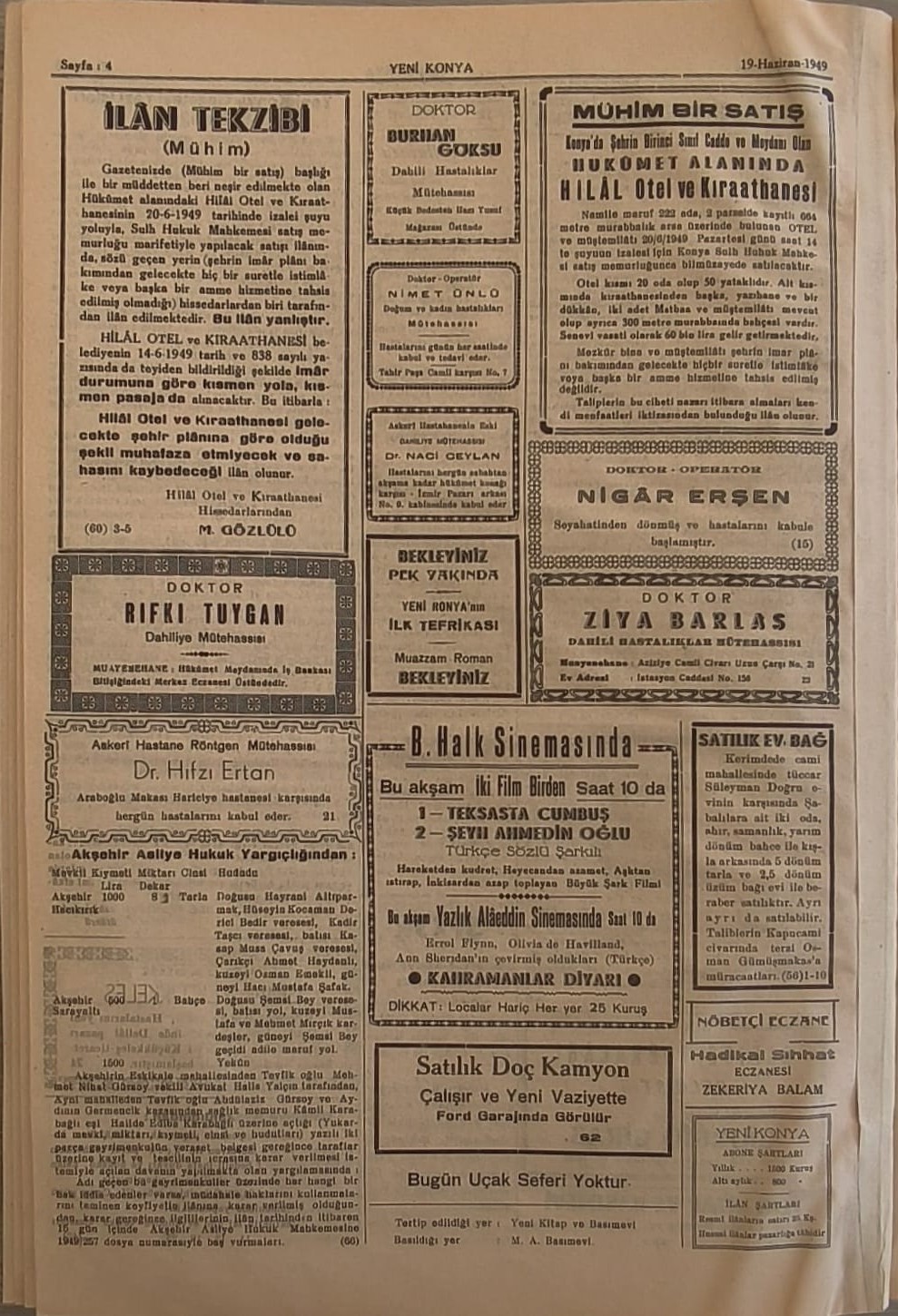 19 Haziran 1949 - Geçmiş zaman olur ki