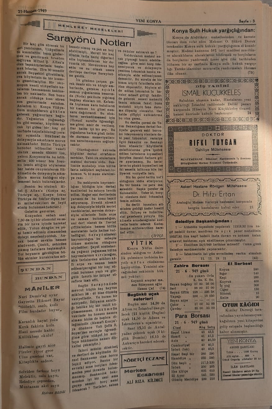 21 Haziran 1949 - Geçmiş zaman olur ki