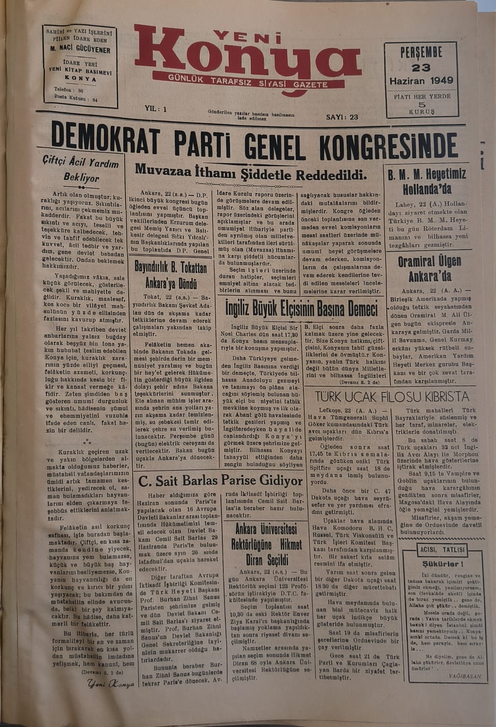 23 Haziran 1949 - Geçmiş zaman olur ki
