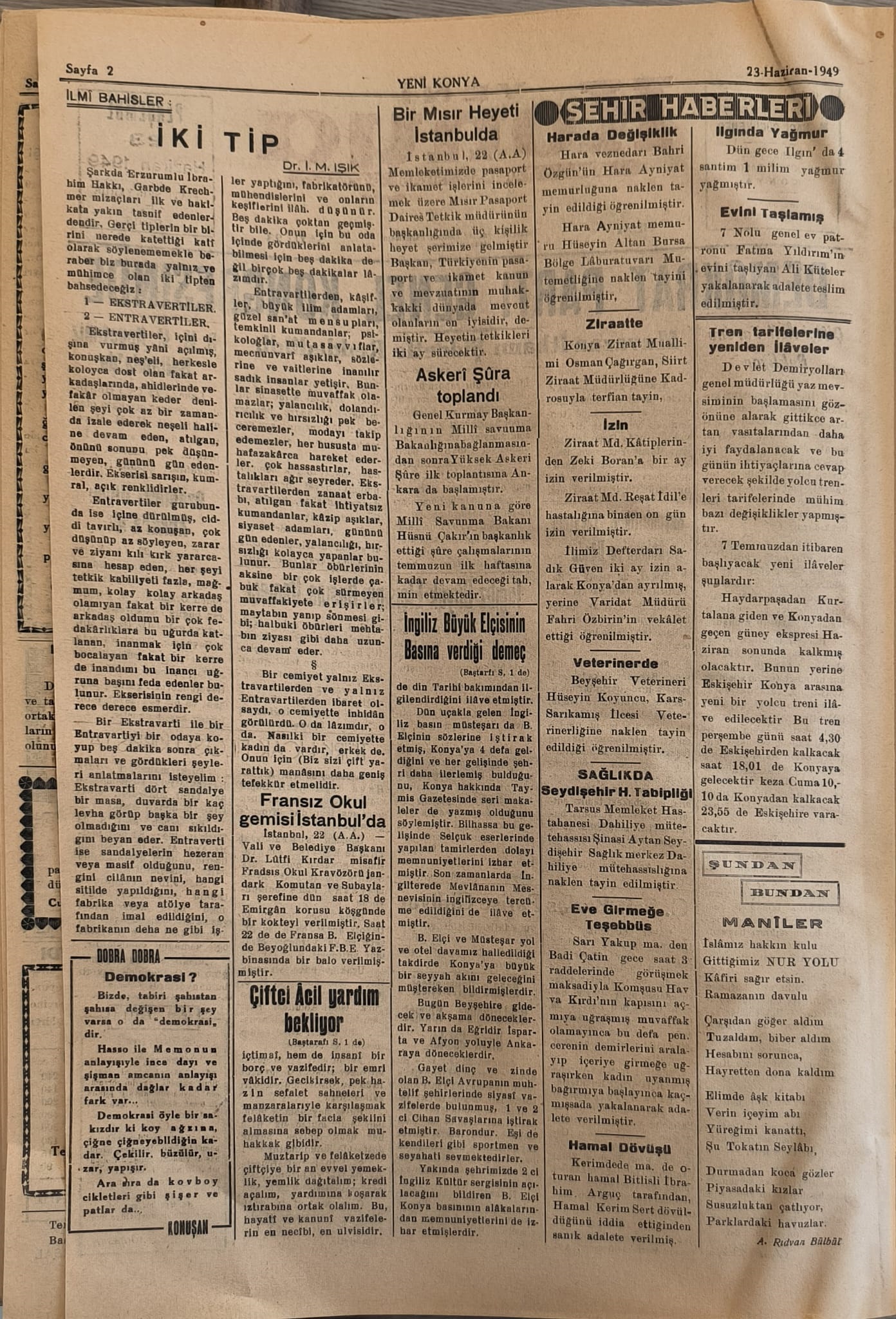 23 Haziran 1949 - Geçmiş zaman olur ki