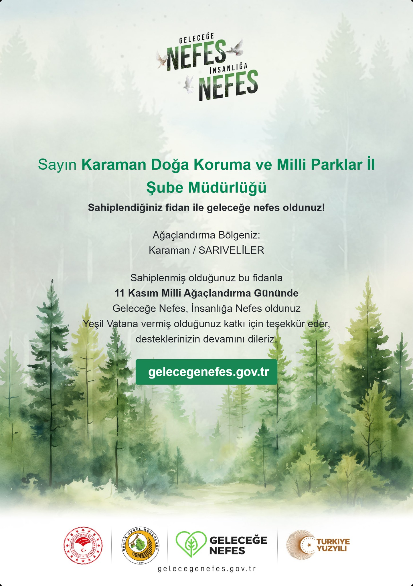 Karaman DKMP yeşil vatan için harekete geçti