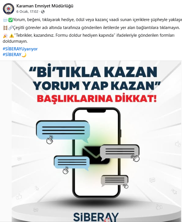 Dikkat! Karaman uyarıldı