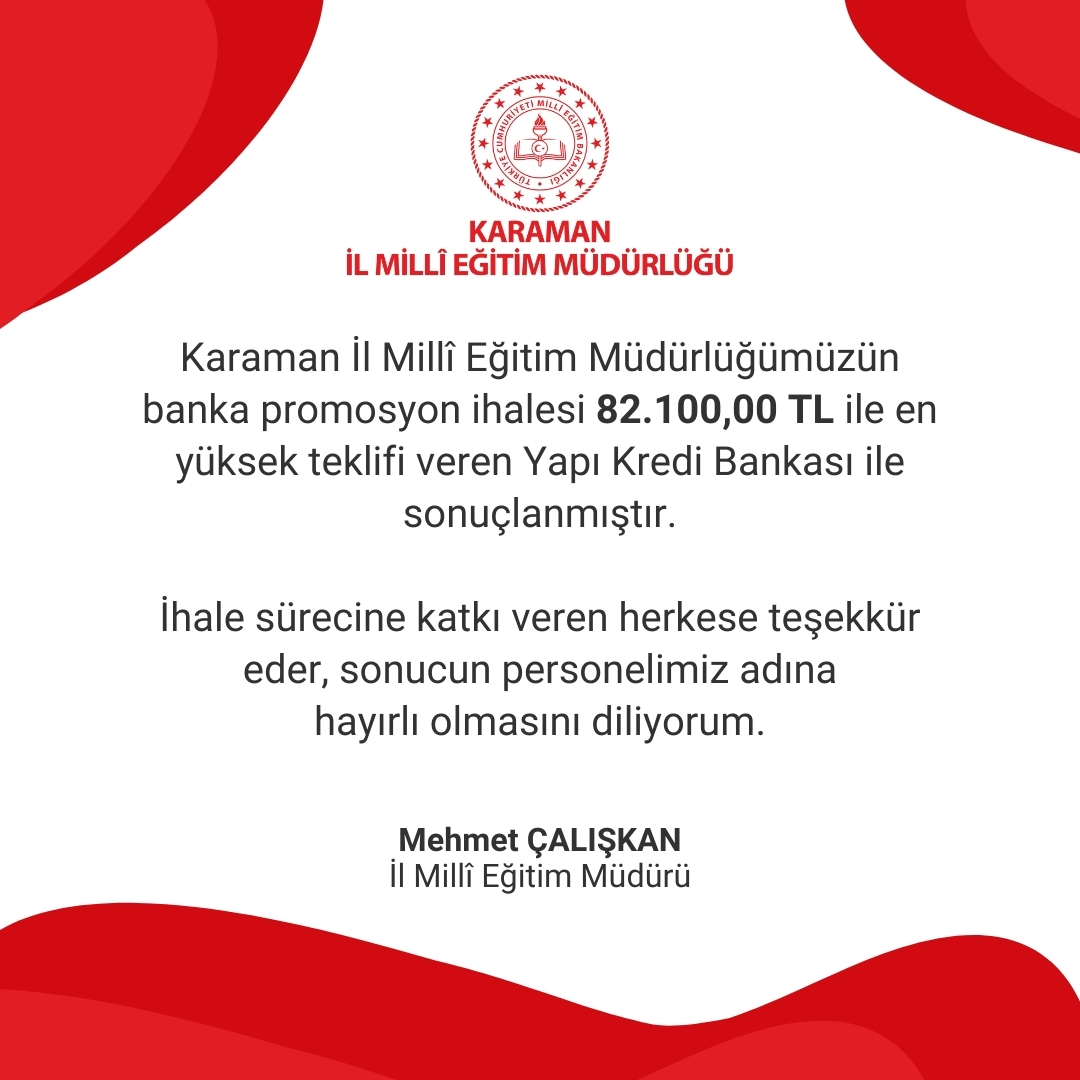 Karaman'daki öğretmenlere müjde