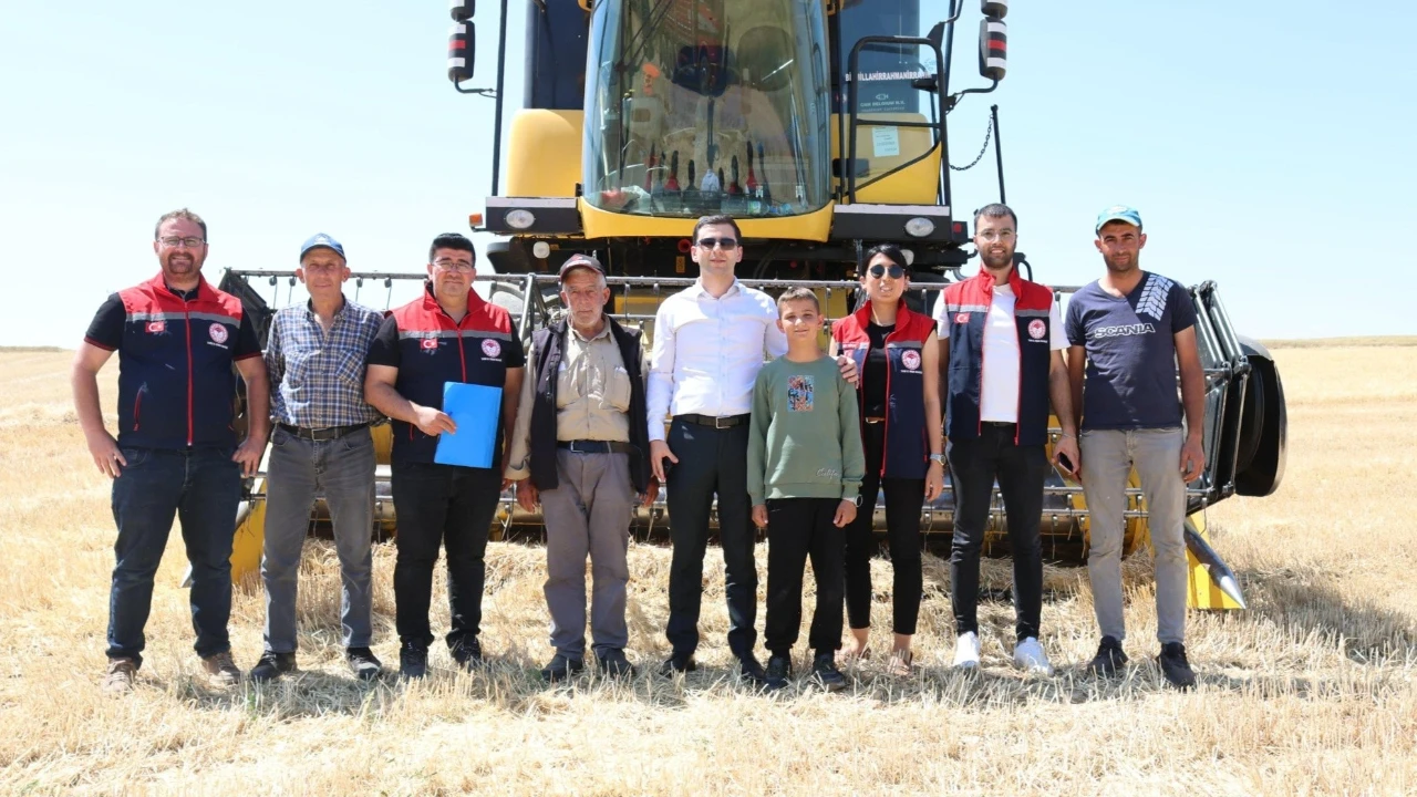 Tarım arazisinde ilk biçerler çalıştı