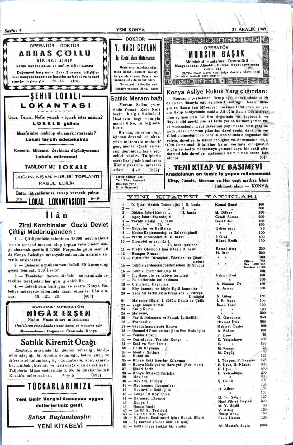 21 Aralık 1949 - Geçmiş zaman olur ki-4