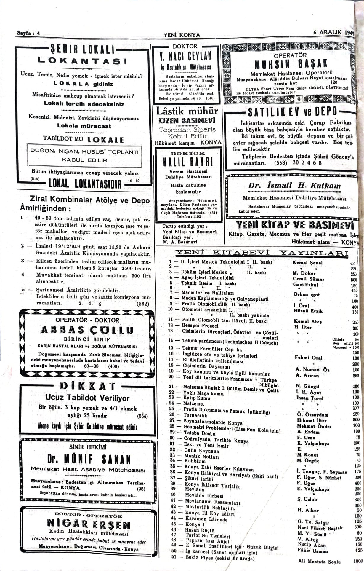 6 Aralık 1949 - Geçmiş zaman olur ki-4