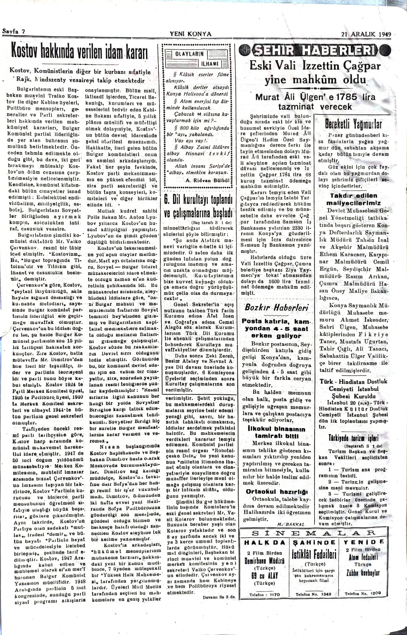 21 Aralık 1949 - Geçmiş zaman olur ki-2