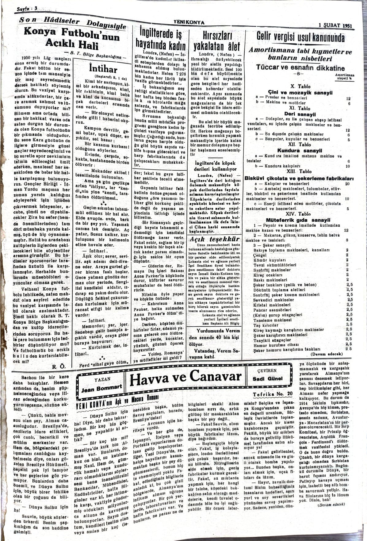 1 Şubat 1951 - Geçmiş zaman olur ki-3