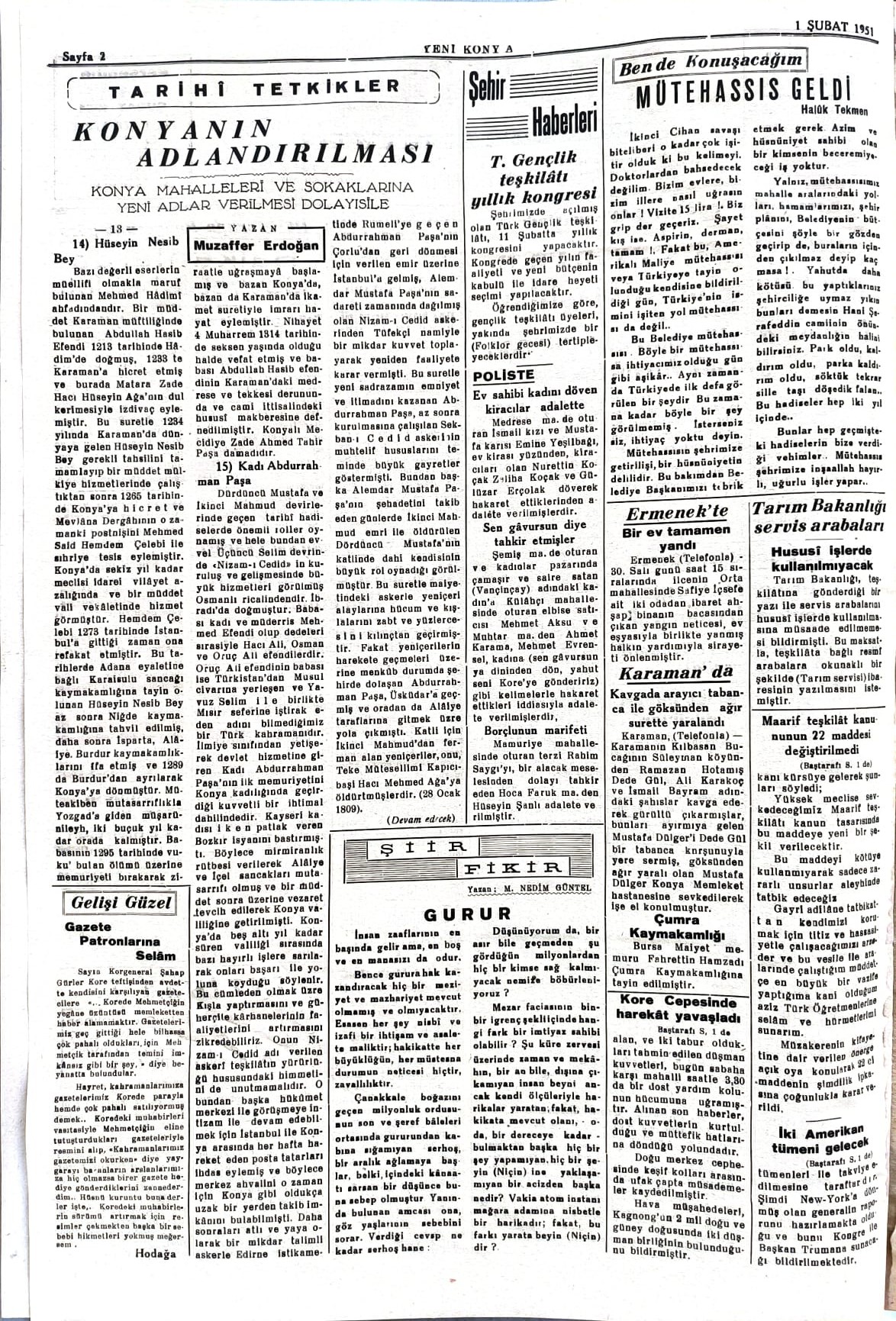 1 Şubat 1951 - Geçmiş zaman olur ki-2