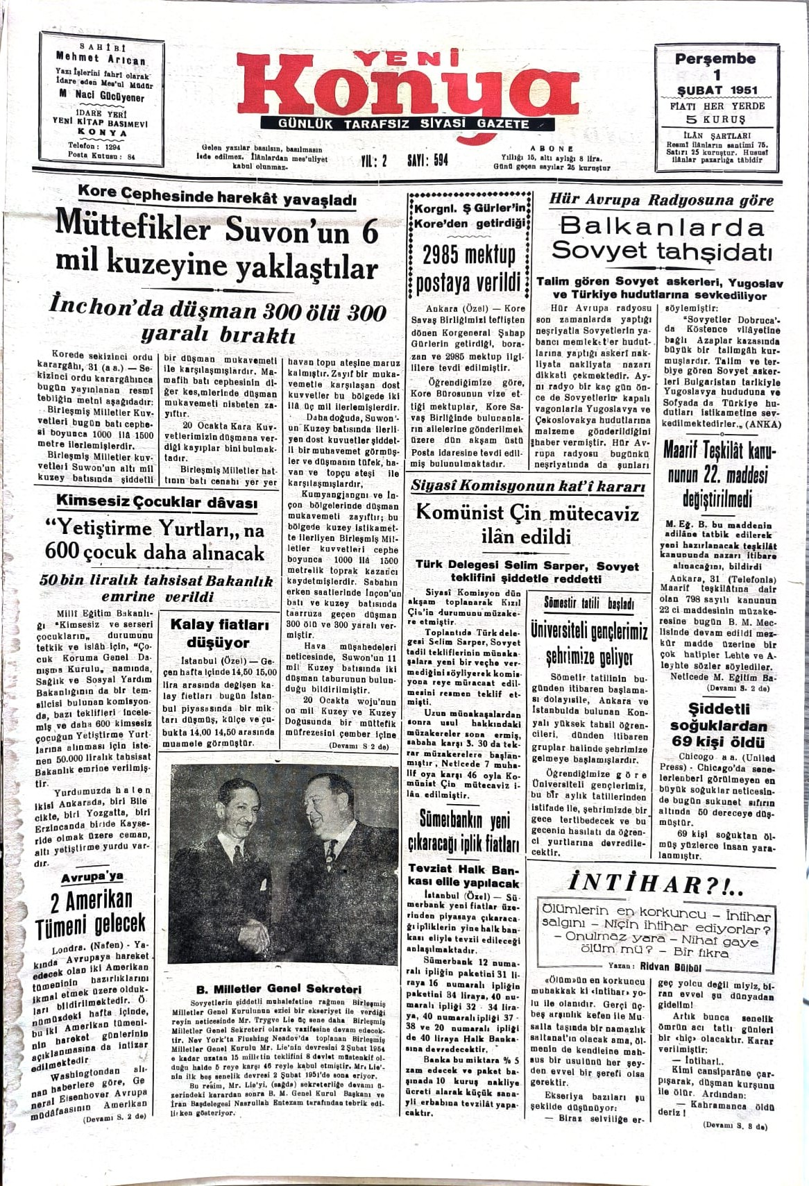 1 Şubat 1951 - Geçmiş zaman olur ki-1