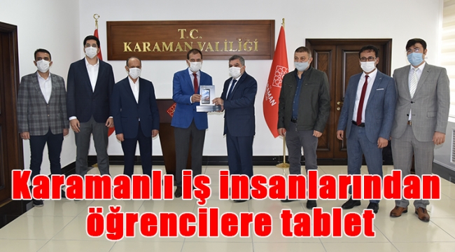 Karamanlı iş insanlarından öğrencilere tablet