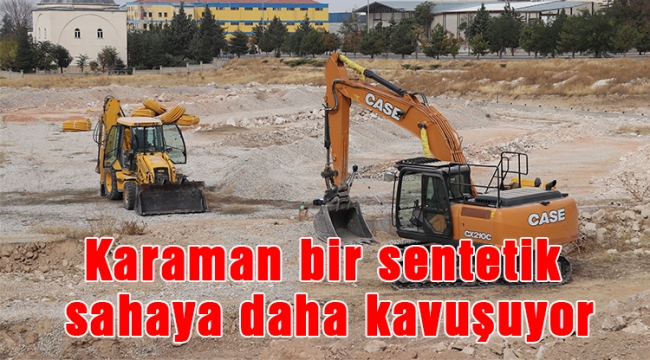 Karaman bir sentetik sahaya daha kavuşuyor