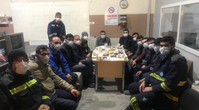 Erol Uçmazbaş arıza çalışanlarıyla bir araya geldi