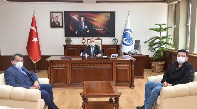 Başkan Yaman’da Rektör Ak'a ziyaret