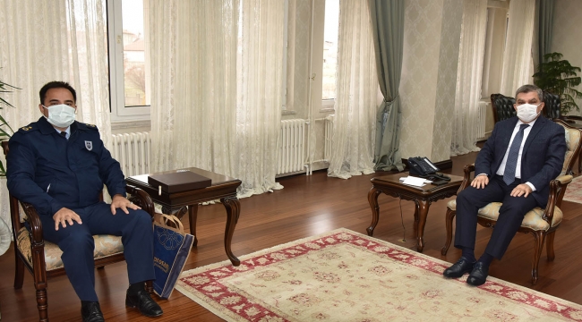 Karadağ Hava Radar Komutanı Vali Işık’ı ziyaret etti