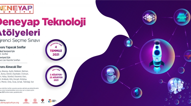 “Deneyap Teknoloji Atölyesi” başvuruları başladı