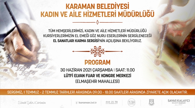 El Sanatları Karma Sergisi Açılıyor