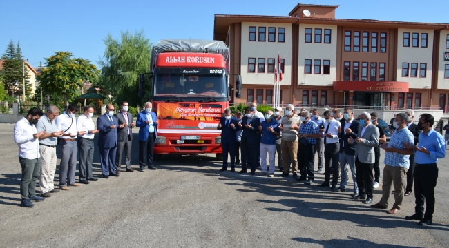 Karaman&#039;dan Manavgat&#039;a yardım kamyonu 