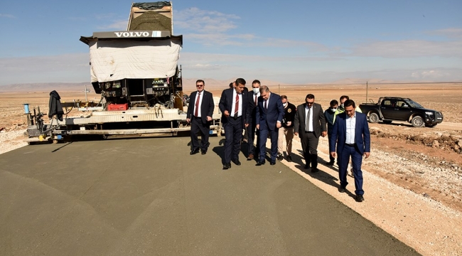Vali Işık beton yolu inceledi