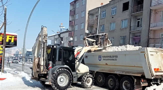 Kar çalışmaları hafta sonu da devam etti