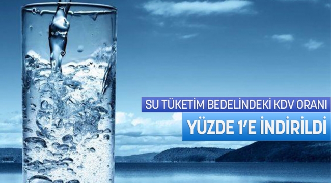 Karaman'da su tüketim Kdv oranı %1 oldu