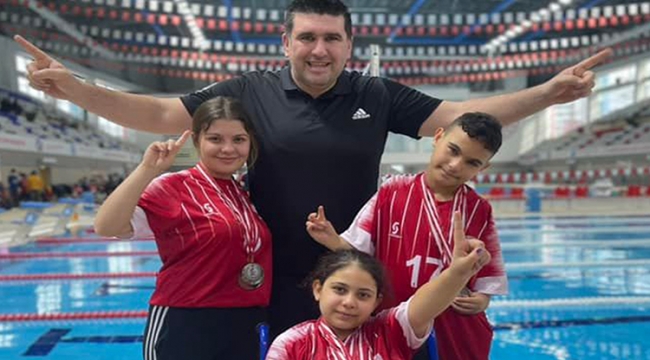 Karaman yüzme takımı kürsüleri fethetti