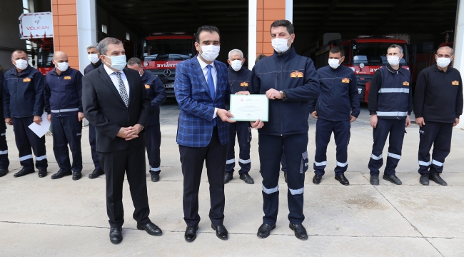 İtfaiye Erlerine Teşekkür Belgesi