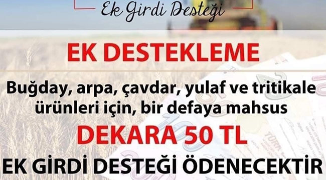 Çiftçilere destek ödeme müjdesi geldi