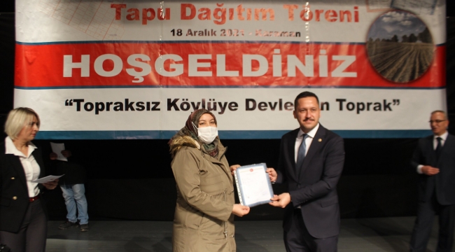 Dağıtımı yapılan topraklar yeşeriyor