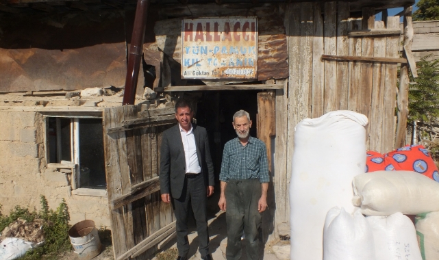 Başkan Pekoğlu’ndan Hallaç ustasına ziyaret