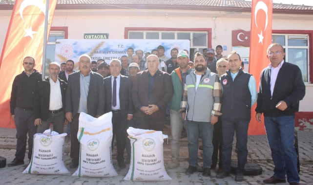Karaman&#039;da arpa tohumu dağıtıldı