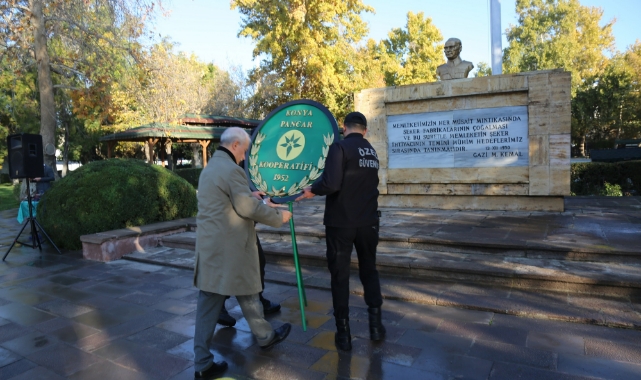 Konya Şeker çalışanları Atatürk’ü andı