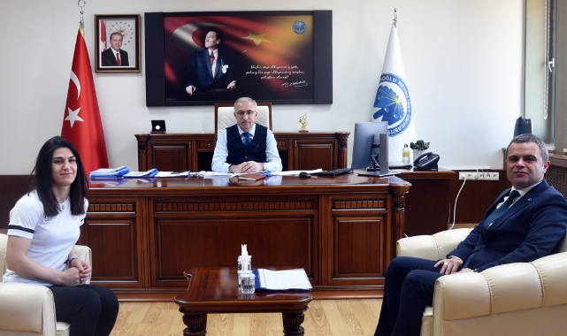Milli Judocudan Rektör Karaman&#039;a ziyaret